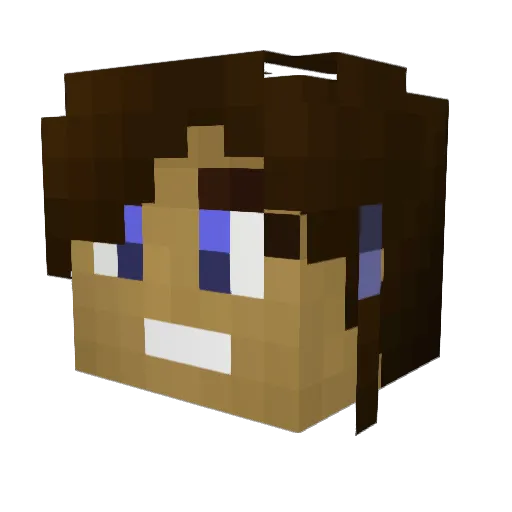 flaminghorses Minecraft avatar head, 3D render