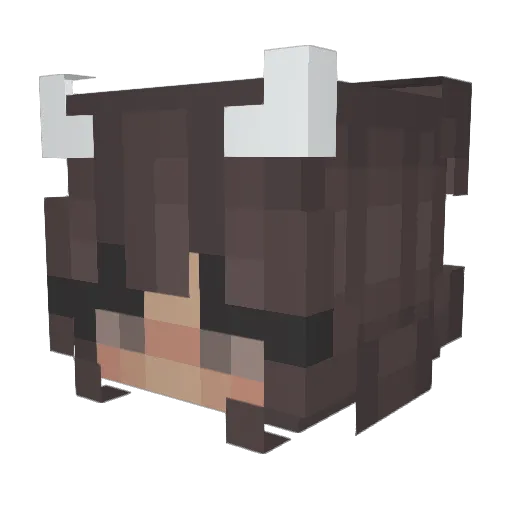 flammkchen Minecraft avatar head, 3D render