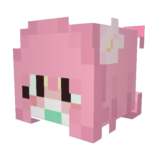 flanessito Minecraft avatar head, 3D render