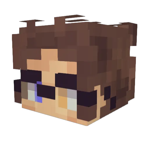 flanito_vanilla Minecraft avatar head, 3D render