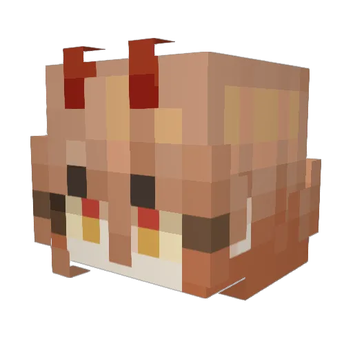 flanneled_vic Minecraft avatar head, 3D render