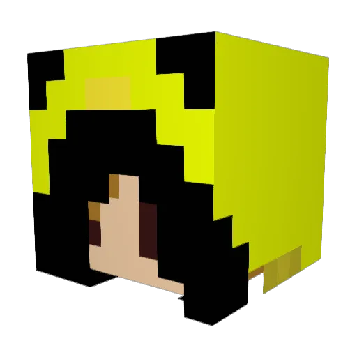 flappergin Minecraft avatar head, 3D render
