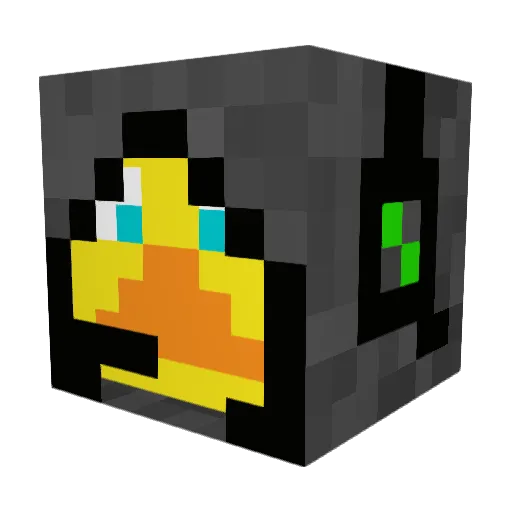 flappingduck Minecraft avatar head, 3D render