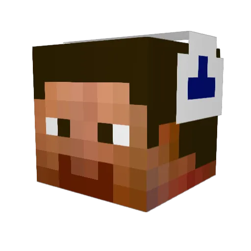 flaquin Minecraft avatar head, 3D render