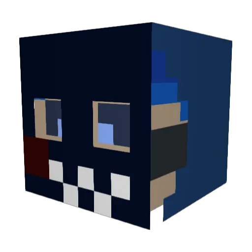 flarebliss Minecraft avatar head, 3D render