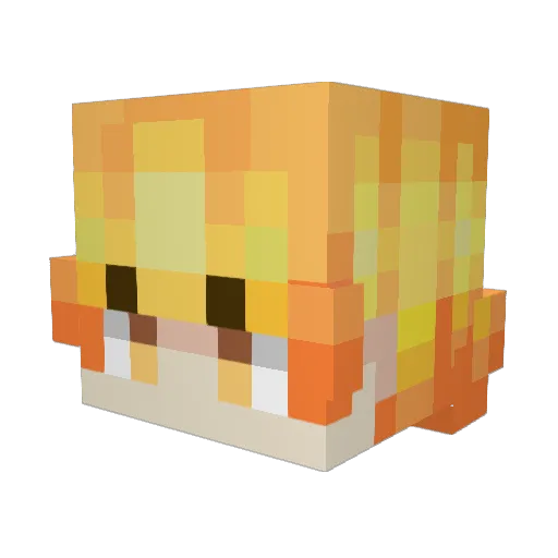 flarepacmanny Minecraft avatar head, 3D render