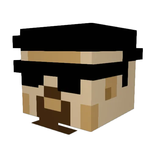 flareren Minecraft avatar head, 3D render