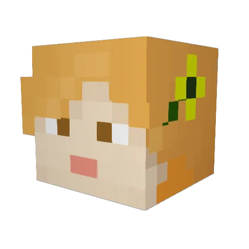 flargmus Minecraft avatar head, 3D render