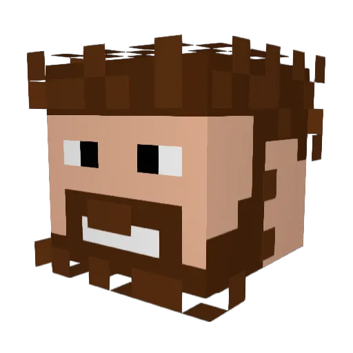 flash20005 Minecraft avatar head, 3D render
