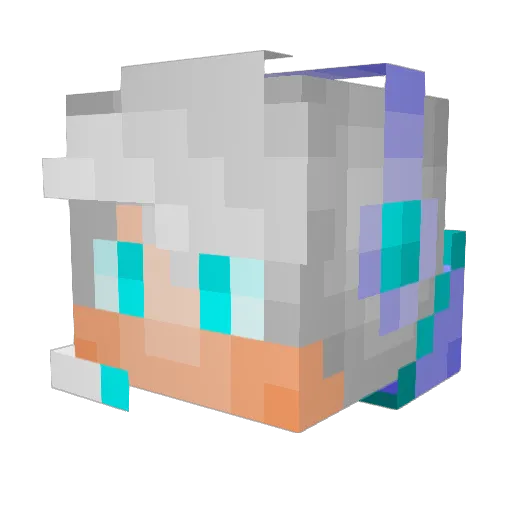 flash9387_ Minecraft avatar head, 3D render