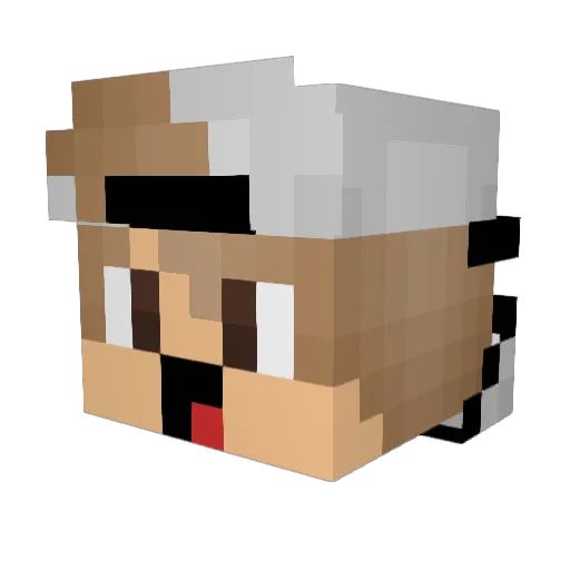 flash_futurista Minecraft avatar head, 3D render