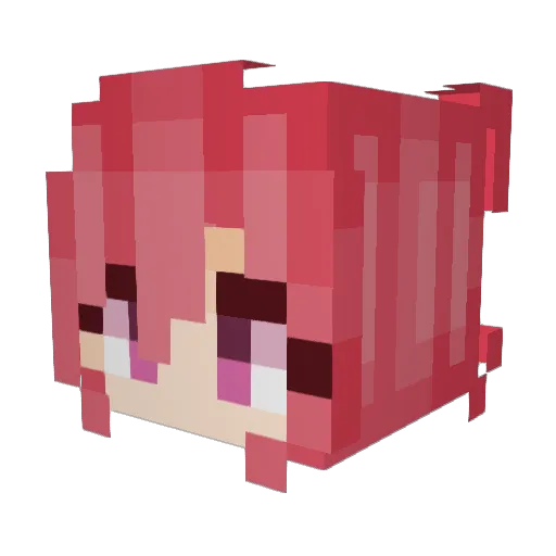 flashbng Minecraft avatar head, 3D render