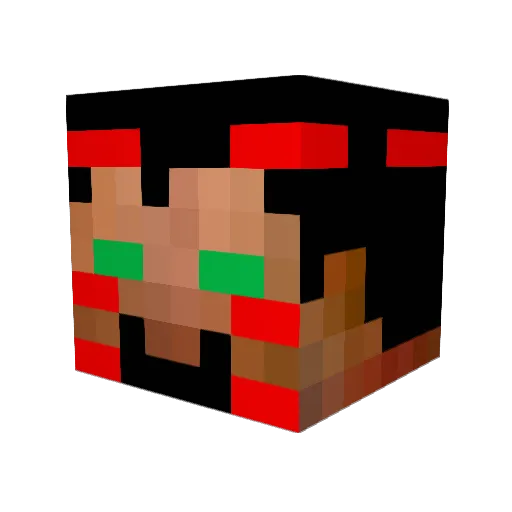 flashdragon_pvp Minecraft avatar head, 3D render