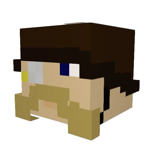 flashman7870 Minecraft avatar head, 3D render