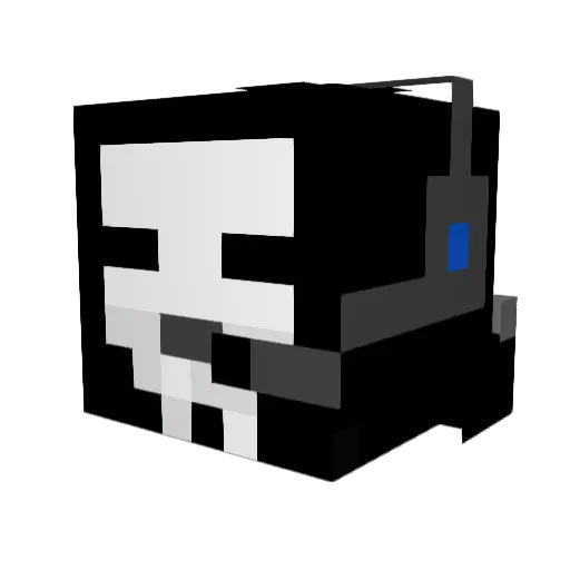 flashoover Minecraft avatar head, 3D render