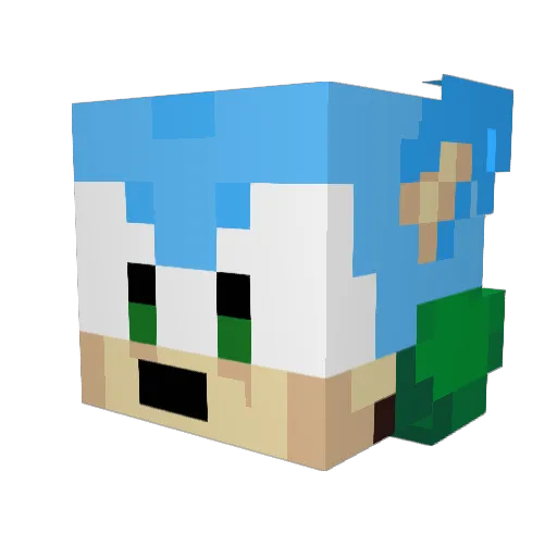 flashthesaiyan Minecraft avatar head, 3D render