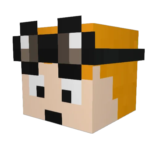 flatface3000 Minecraft avatar head, 3D render