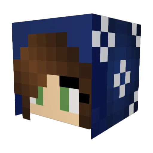 flavia_spinelli Minecraft avatar head, 3D render