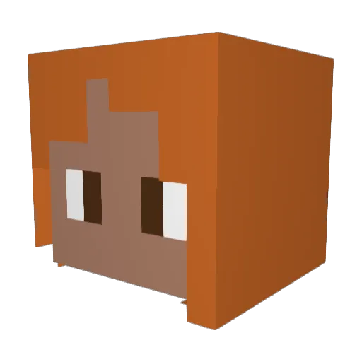 flaviaamuller Minecraft avatar head, 3D render
