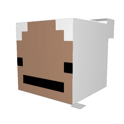 flavingold Minecraft avatar head, 3D render