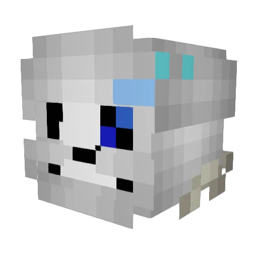 flavo__ Minecraft avatar head, 3D render