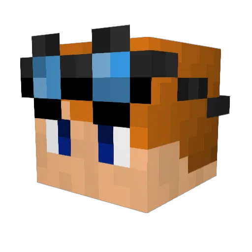 flavoparmelia Minecraft avatar head, 3D render