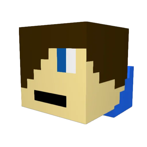 flawbuscus Minecraft avatar head, 3D render