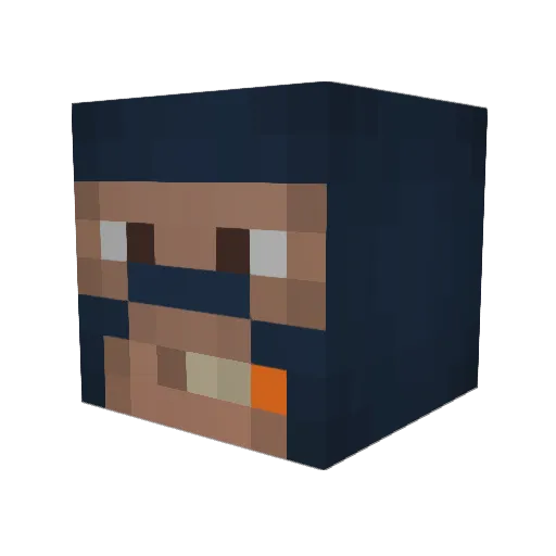 flaxative Minecraft avatar head, 3D render