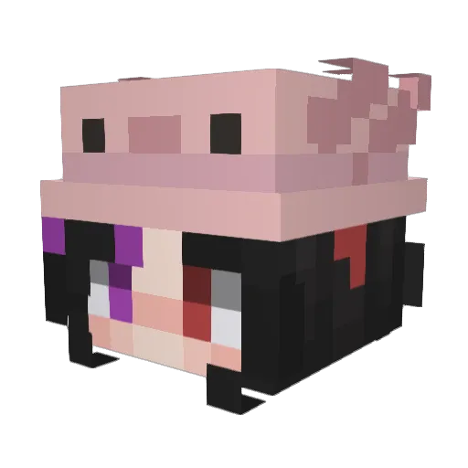flaxima Minecraft avatar head, 3D render