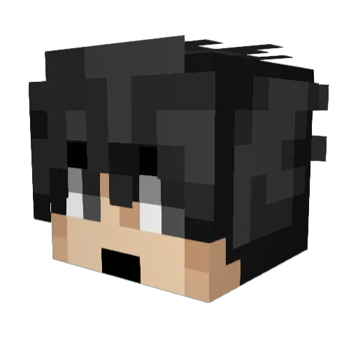 flaxoy Minecraft avatar head, 3D render