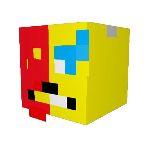 fldjs Minecraft avatar head, 3D render
