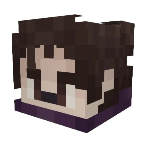 flechiv Minecraft avatar head, 3D render