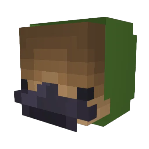 fleffo09 Minecraft avatar head, 3D render