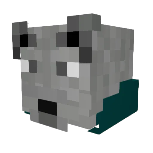 flefolder3 Minecraft avatar head, 3D render