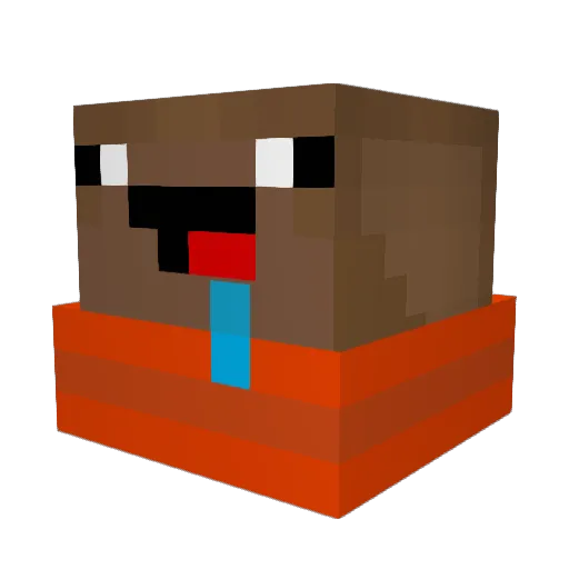 fleksin Minecraft avatar head, 3D render