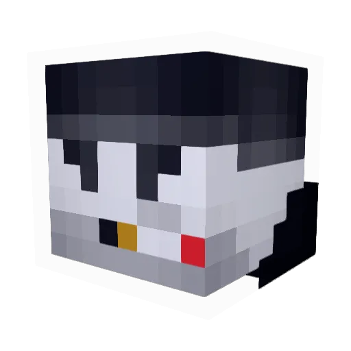 fleksksohwee Minecraft avatar head, 3D render