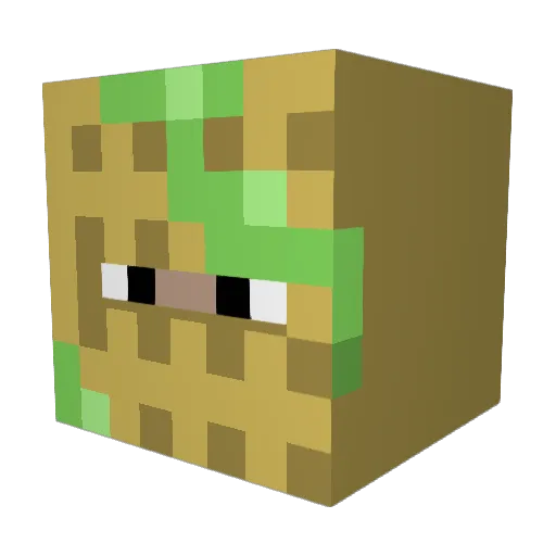 flemoid Minecraft avatar head, 3D render