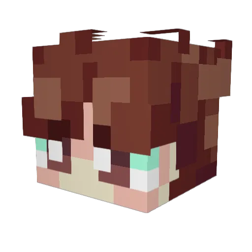 flerolive Minecraft avatar head, 3D render