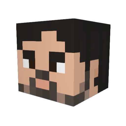 flerxay Minecraft avatar head, 3D render
