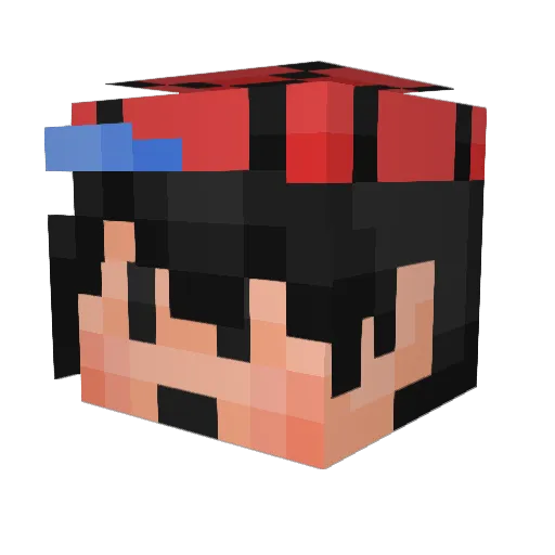 fleshboii Minecraft avatar head, 3D render