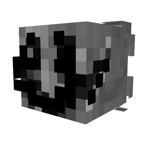 fleshremains Minecraft avatar head, 3D render
