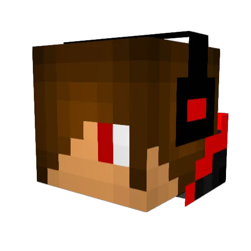 fletch_04 Minecraft avatar head, 3D render