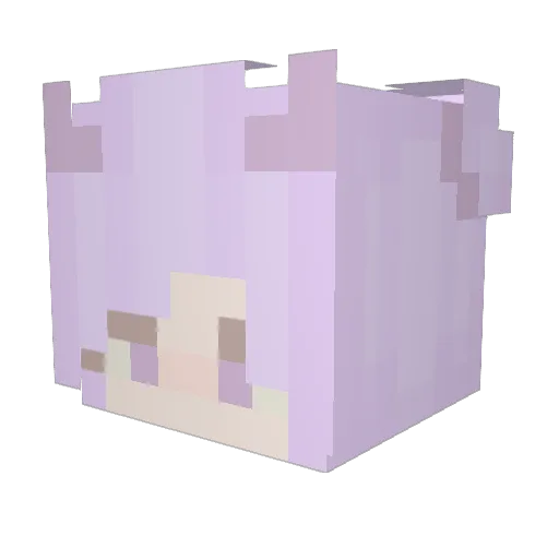 fleuriese Minecraft avatar head, 3D render
