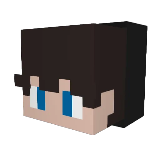 flewko Minecraft avatar head, 3D render