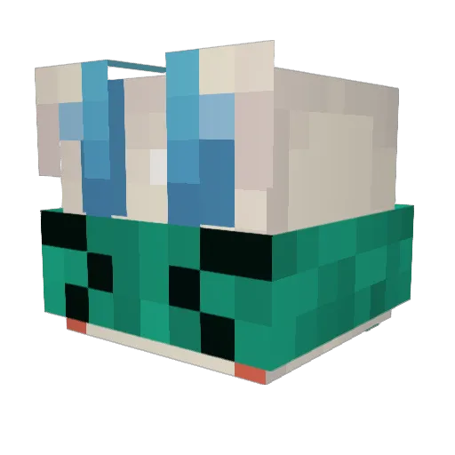 flex_w Minecraft avatar head, 3D render