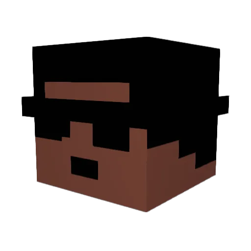 flexenHD Minecraft avatar head, 3D render