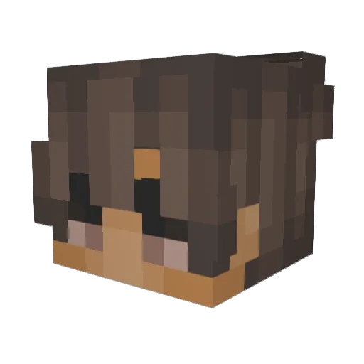 flexxRL Minecraft avatar head, 3D render