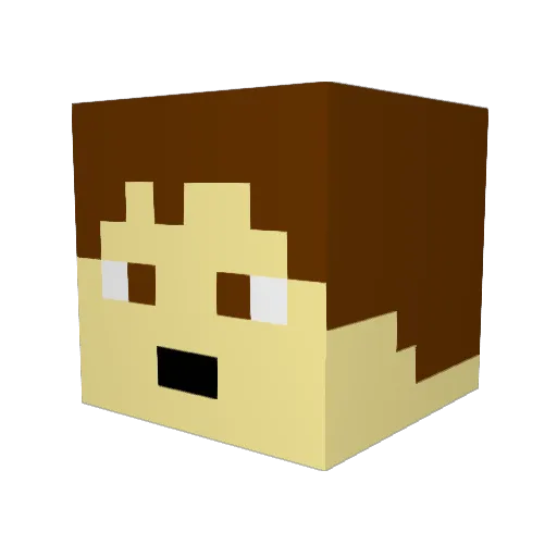 flhdguy Minecraft avatar head, 3D render