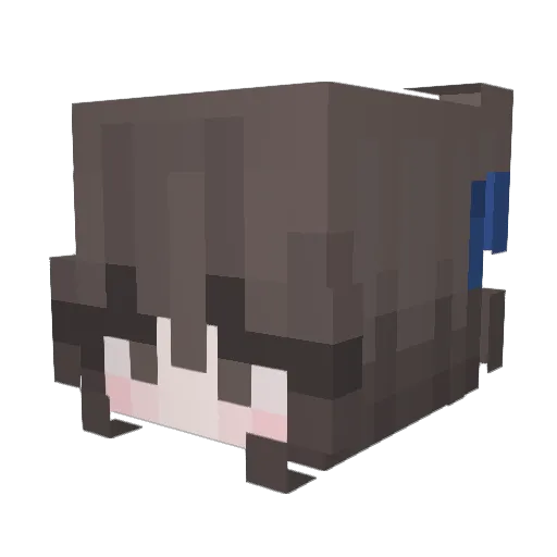 fliccy Minecraft avatar head, 3D render