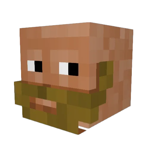 flickflickster Minecraft avatar head, 3D render
